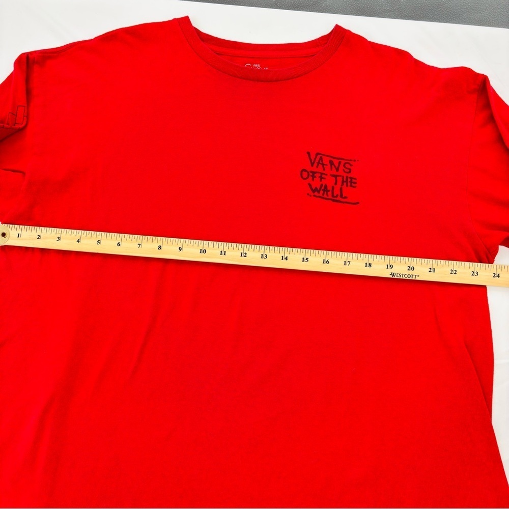 Vans X The Simpsons El Barto Men's T-Shirt Size X-Large Red Long Sleeve Graphic - Picture 11 of 14